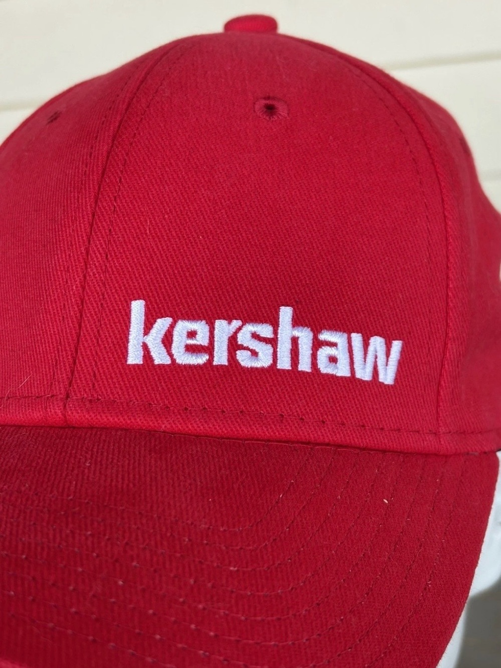 Kershaw Red Baseball Cap with White Embroidered Logo S/M
